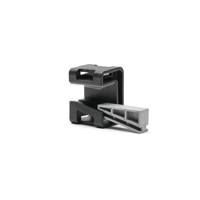 CABLE TIE HLDR QUAD ADH BLK/GRAY【151-01567】