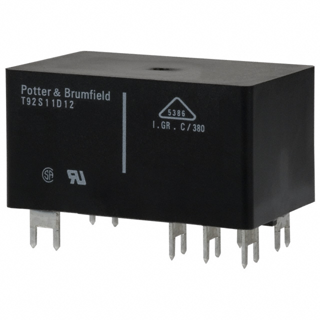 【T92S11D12-12】RELAY GEN PURPOSE DPDT 30A 12V