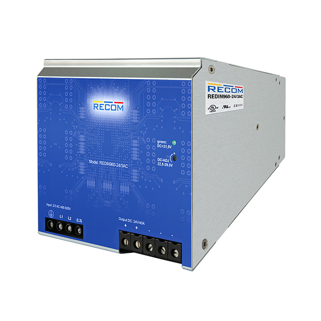 【REDIN960-24/3AC】AC/DC DIN RAIL SUPPLY 24V 960W