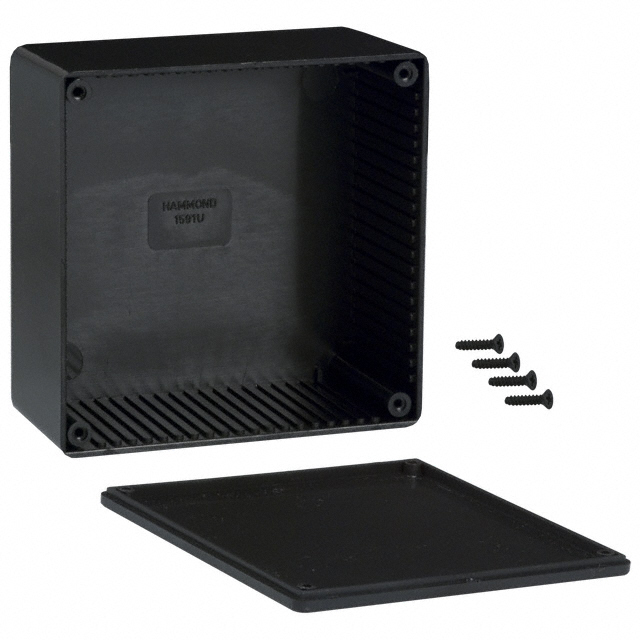 【1591USBK】BOX PLASTIC BLK 4.72"L X 4.72"W
