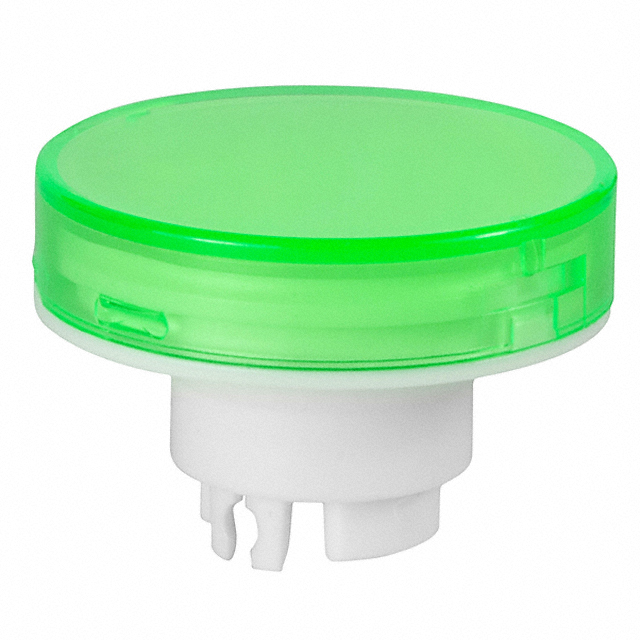 CAP PUSHBUTTON ROUND GREEN/WHITE【AT3017FB】