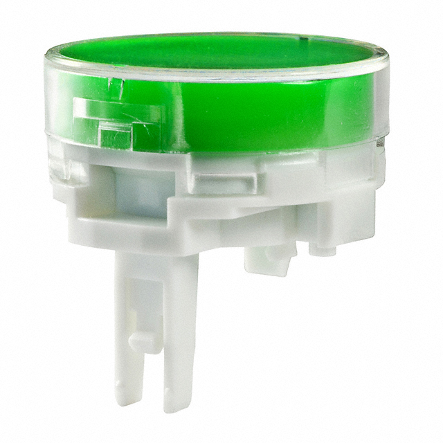 CAP PUSHBUTTON ROUND CLEAR/GREEN【AT4164JF】