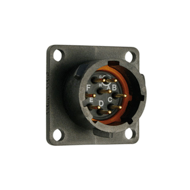 【UTS012E8P】CONN RCPT MALE 8P GOLD SLDR CUP