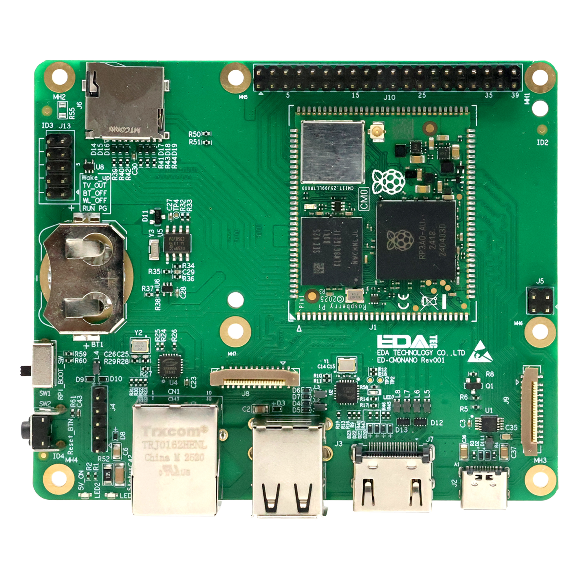 【ED-CM0NANO-10000】SBC w/RPI CM0100000 1GHZ 4 CORE[小売パッケージ]