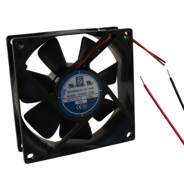 【OD8025-12HBIP55】FAN AXIAL 80X25MM 12VDC WIRE