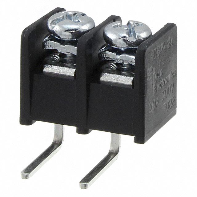 【4DB-R108-02】CONN BARRIER STRIP 2CIRC 0.325"