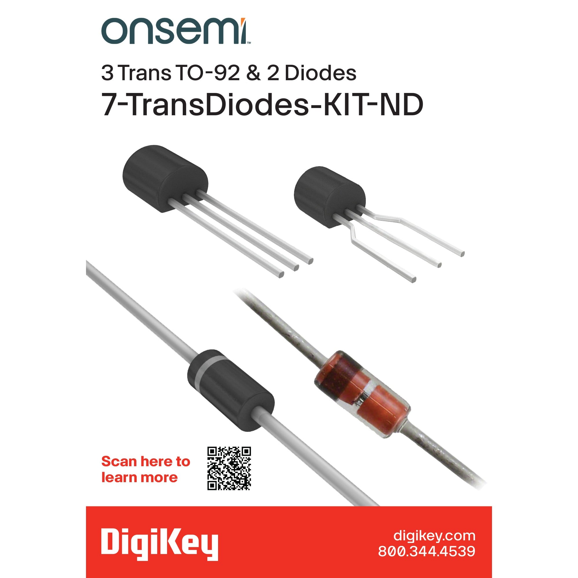 【TRANSDIODES】3 TRANS TO-92 & 2 DIODES