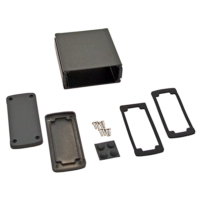 【EXN-23357-BK】BOX ALUM BLACK 4.69"L X 4.53"W