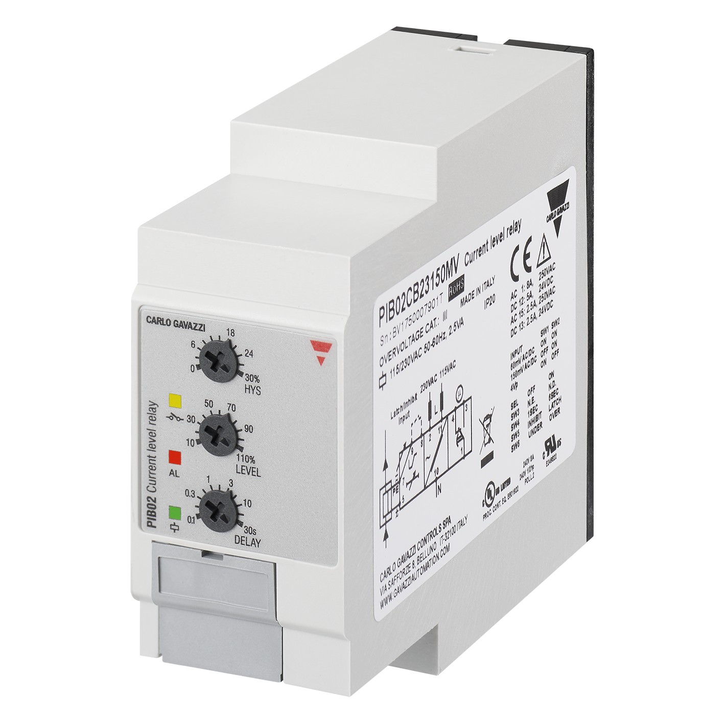 【PIB02CB23150MV】1-PHASE TRUE RMS MONITORING RELA