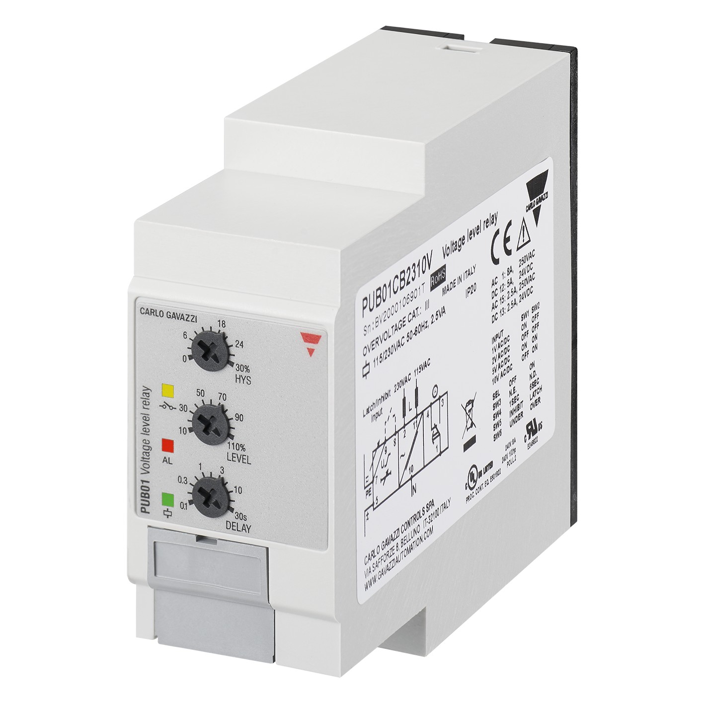 【PUB01CD48500V】1-PHASE TRUE RMS MONITORING RELA