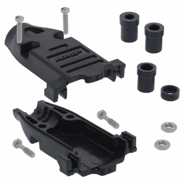 【5748678-1】CONN BACKSHELL 9POS 180DEG BLACK