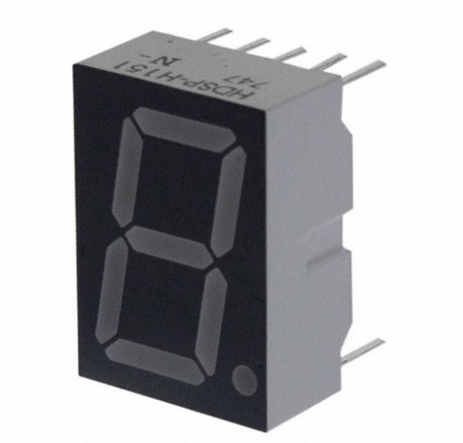 【HDSP-H151】DISPLAY 7SEG 0.56" SGL RED 10DIP