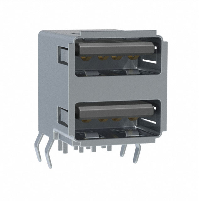 【USB-A-D-F-B-TH】CONN RCPT USB2.0 TYPEA STACK R/A