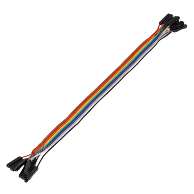 【MIKROE-2307】RIBBON CBL 10-WIRE FEM/FEM 20CM[バルク]