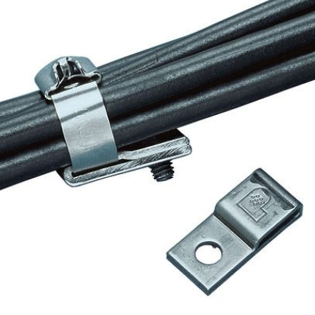 CABLE TIE HLD SGL SCREW #10 SILV【MTM1H10-C】