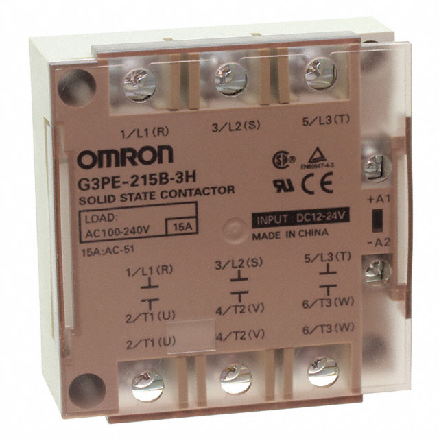 【G3PE-535B-3H DC12-24】RELAY SSR 35A 3PH NO HT SINK 3PL