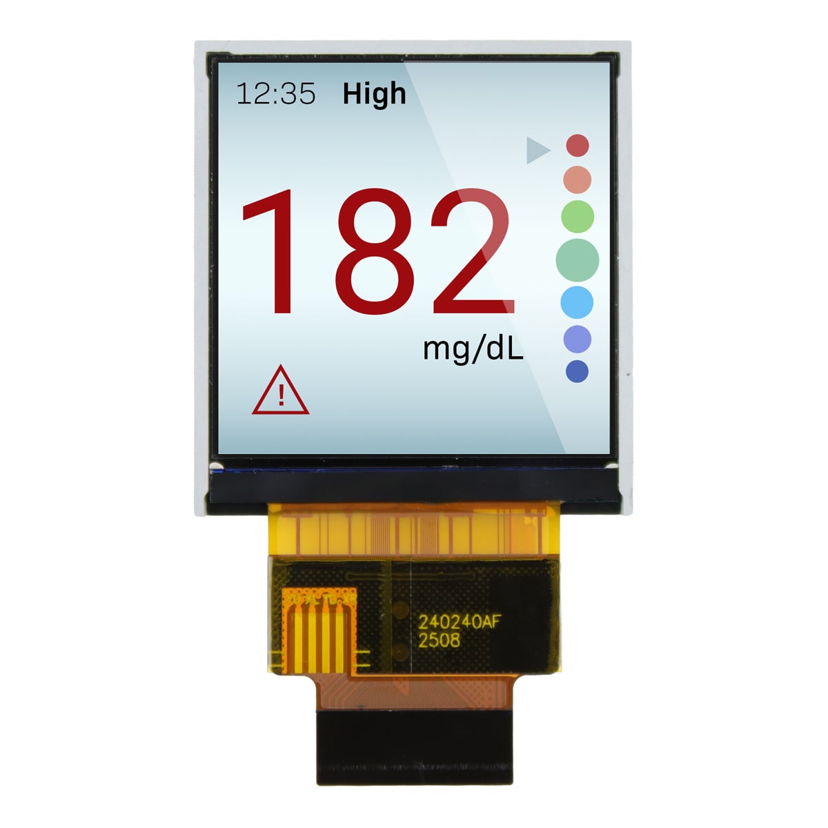 【NHD-1.5-240240AF-CSXP】1.5 SQUARE IPS TFT HIGH BRITE BL[バルク]
