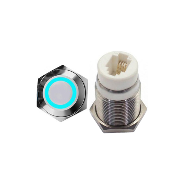 【FPM19-FP1-S0M4B24】SWITCH-LED SPST 19MM B 24V RJ9 S[バルク]