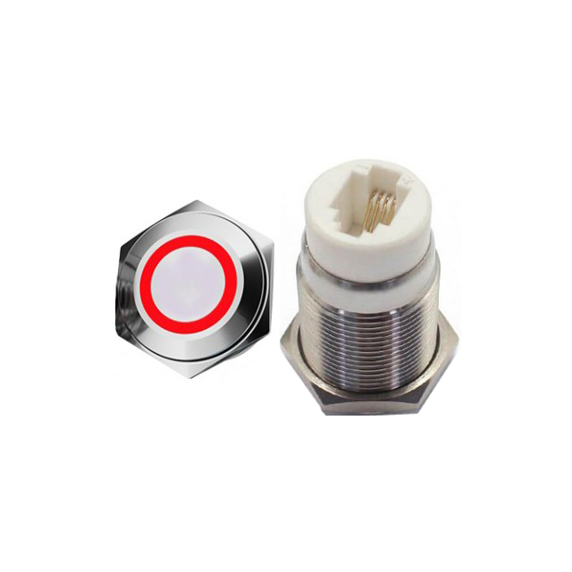 【FPM19-FP1-S0M4R24】SWITCH-LED SPST 19MM R 24V RJ9 S[バルク]