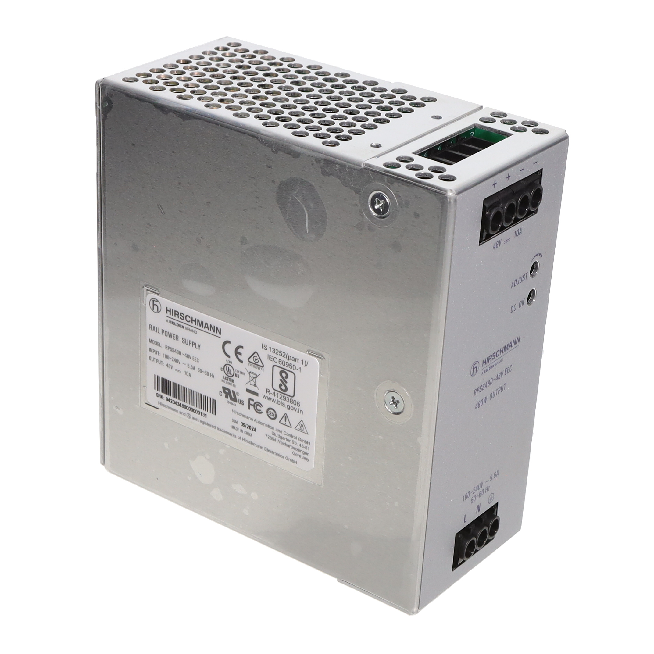 【RPSS480-48V EEC】DIN RAIL 48 V POWER SUPPLY UNIT