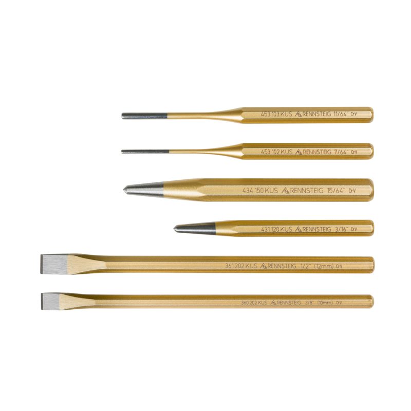【9R 400 006】6 PC PUNCH AND CHISEL SET