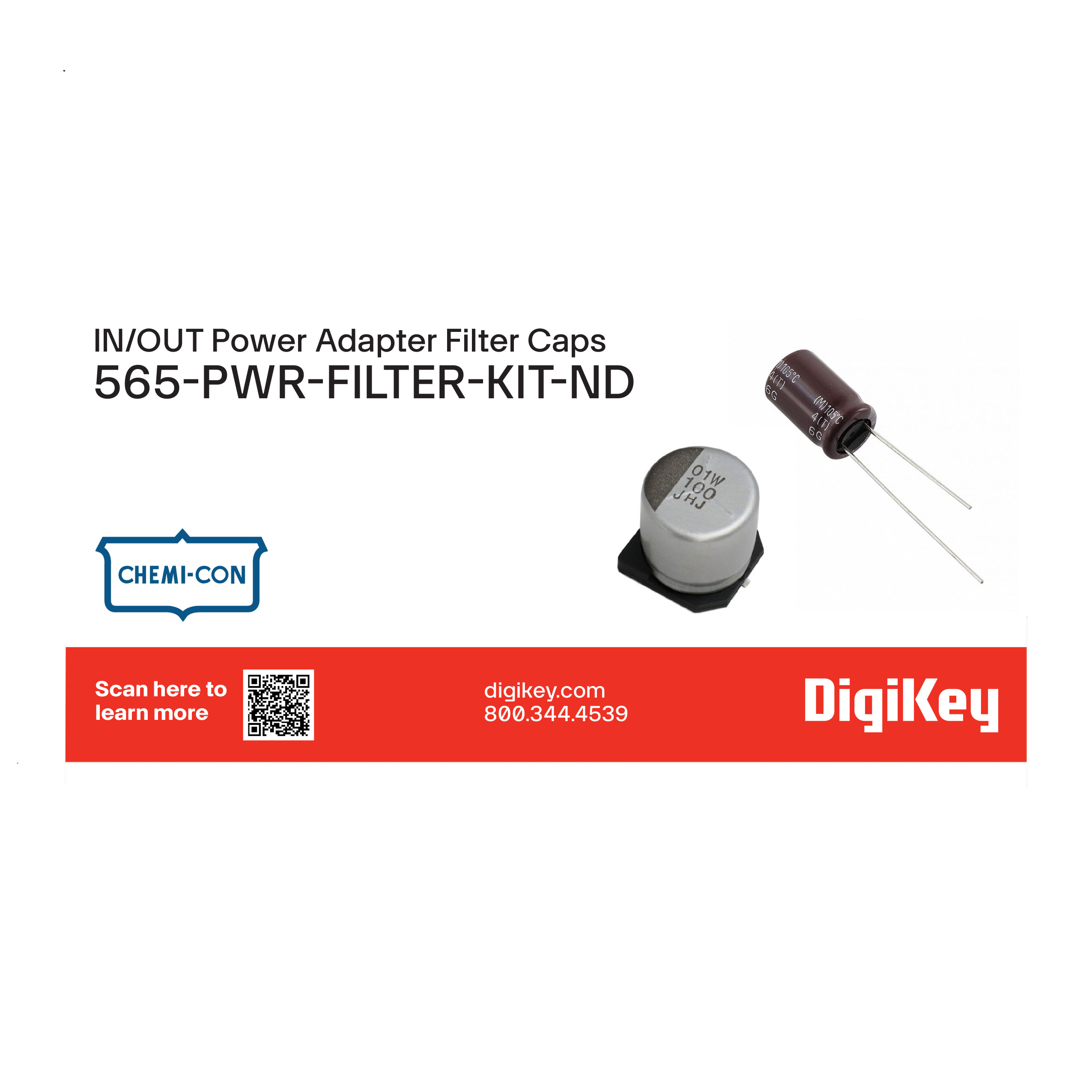 【PWR-FILTER】IN/OUT Power Adapter Filter Caps