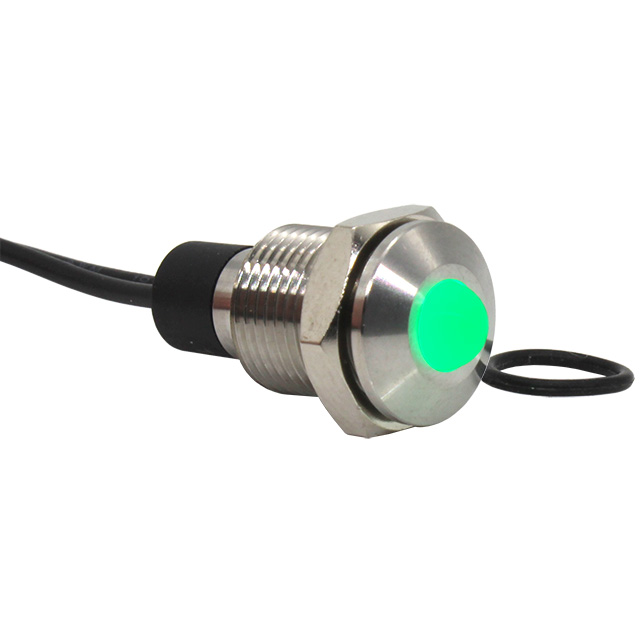 【IN10BSG12W】LED PNL IND GREEN 10MM 150MM WIR