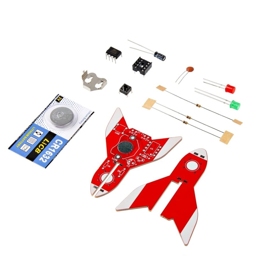 MINI ROCKET SOLDERING KIT - RED【KIT-29589】