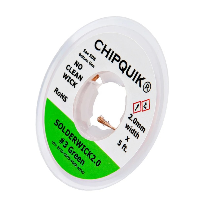 【TOL-29532】SOLDER WICK #3 GREEN - NO CLEAN[バッグ]