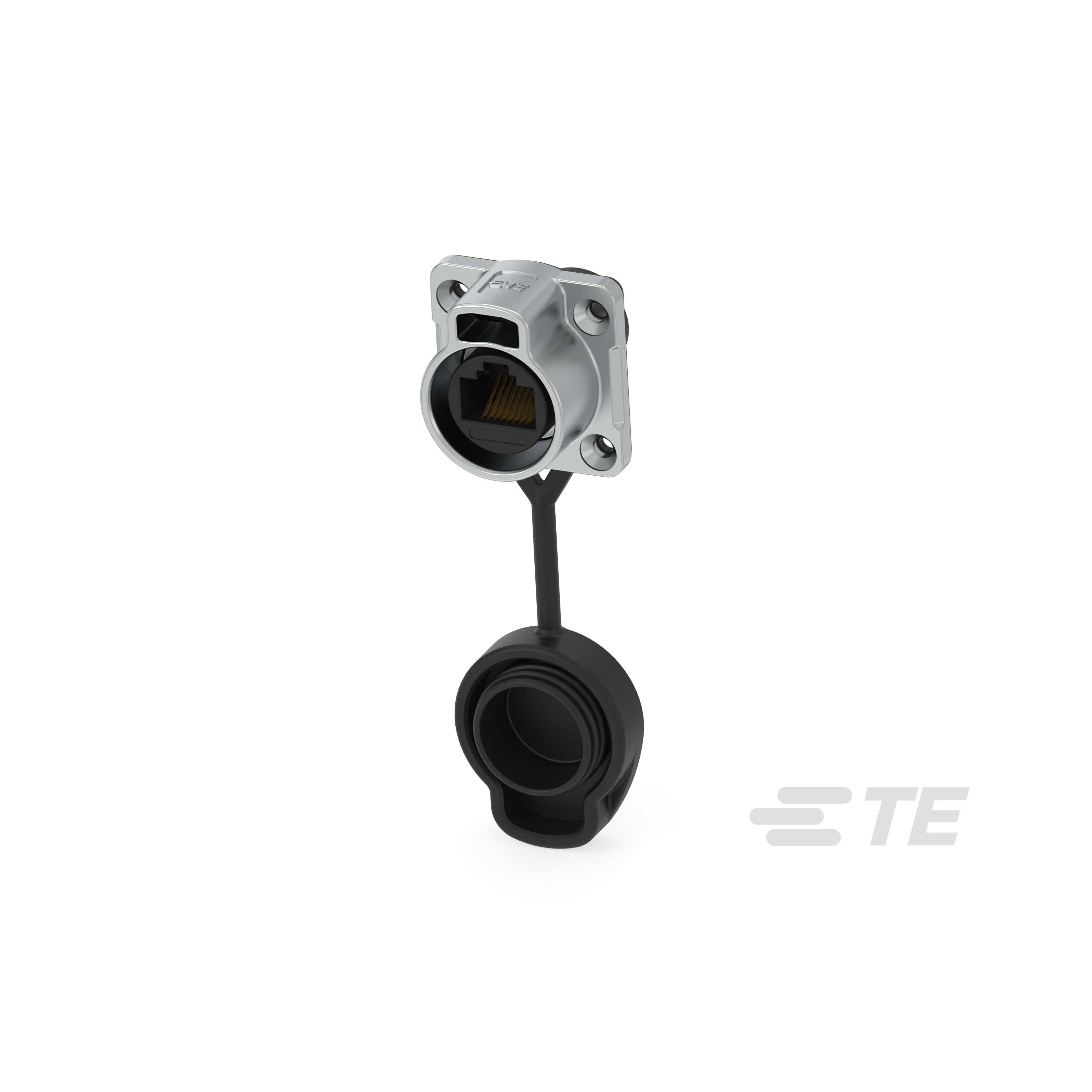 【2497304-1】RJ45, INDUSTRIAL RCPT,4-HOLE FLA[トレイ]