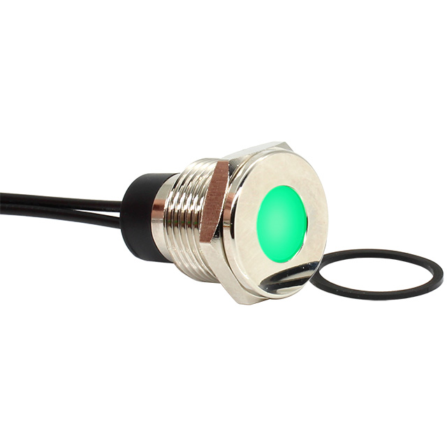 【IN14ASG24W】LED PNL IND GREEN 14MM 150MM WIR