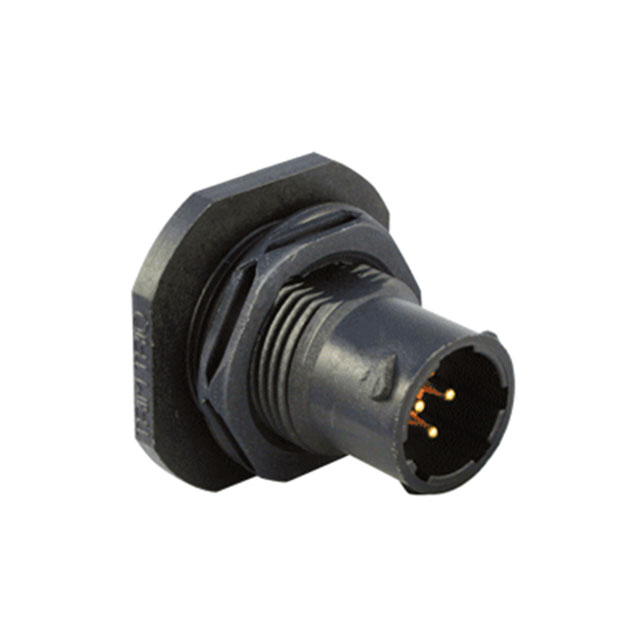 【UTS78E3P】CONN RCPT MALE 3P GOLD SLDR CUP