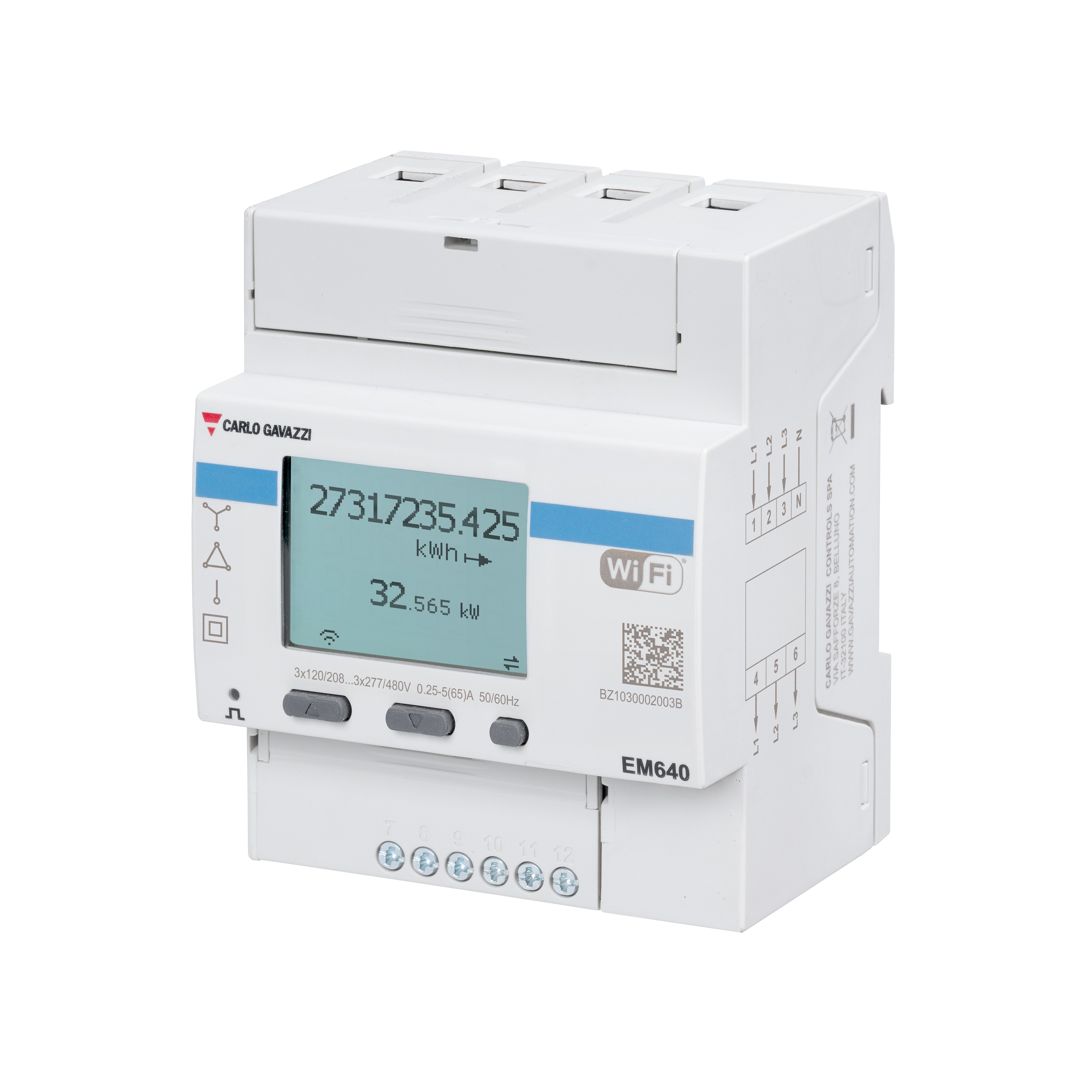 【EM640WAV23XXXS1PFC】3-PH ENERGY METER 65A WIFI RS485