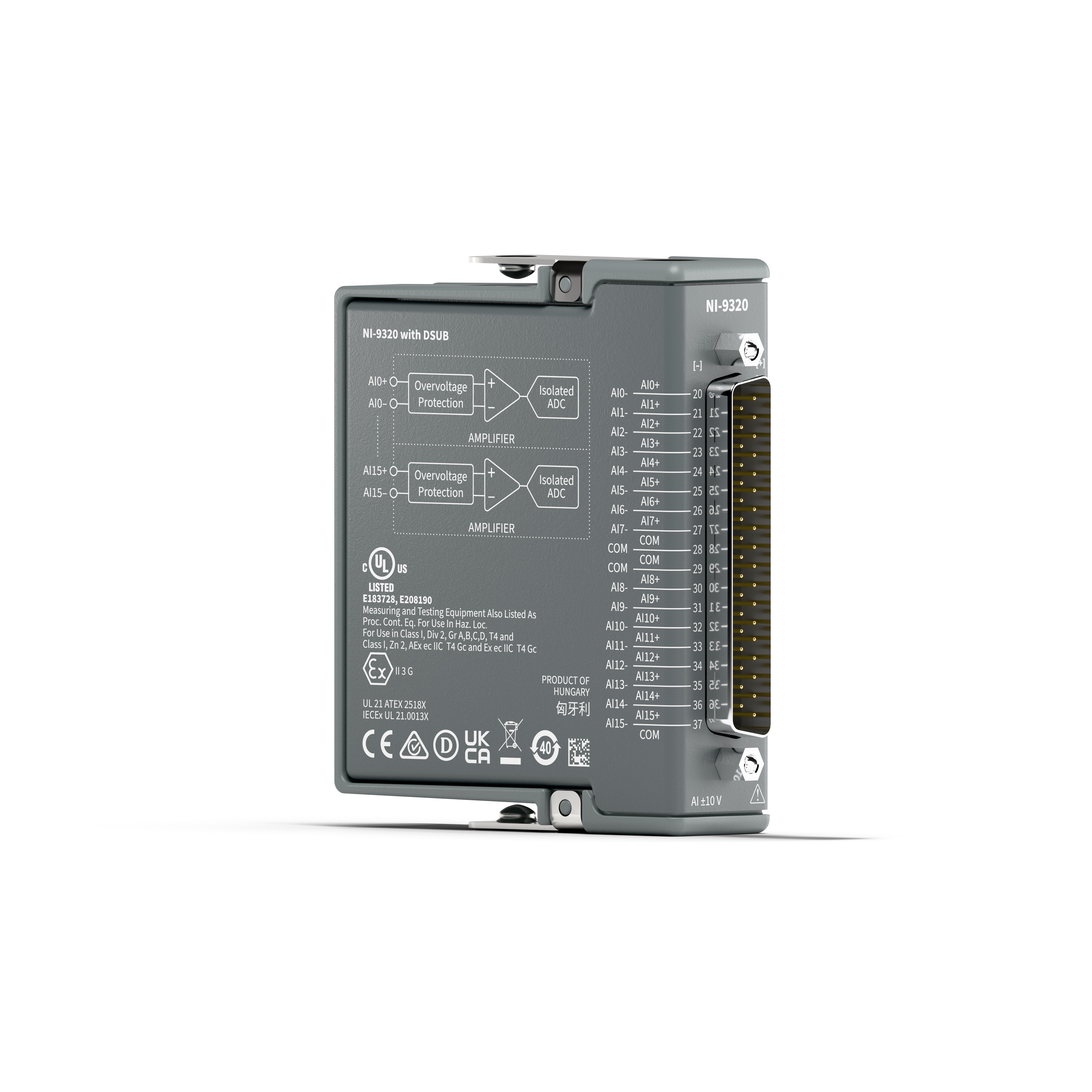 【790068-01】NI 9320 D-SUB, +/-10V, 16-BIT, 2