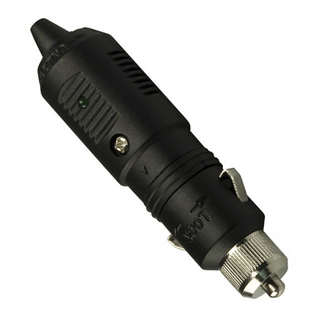 【AP-121】AUTO PWR PLUG 12V 3A W/LED BLACK