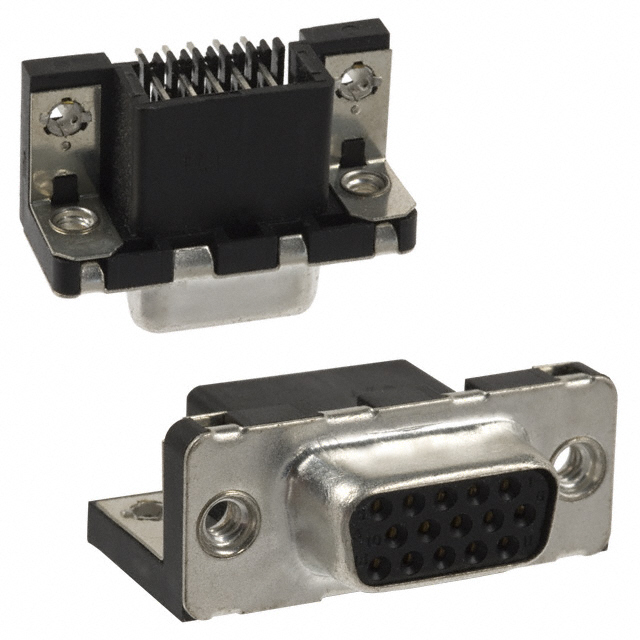 【ICD15S13E6GX00LF】CONN D-SUB HD RCPT 15P R/A SLDR