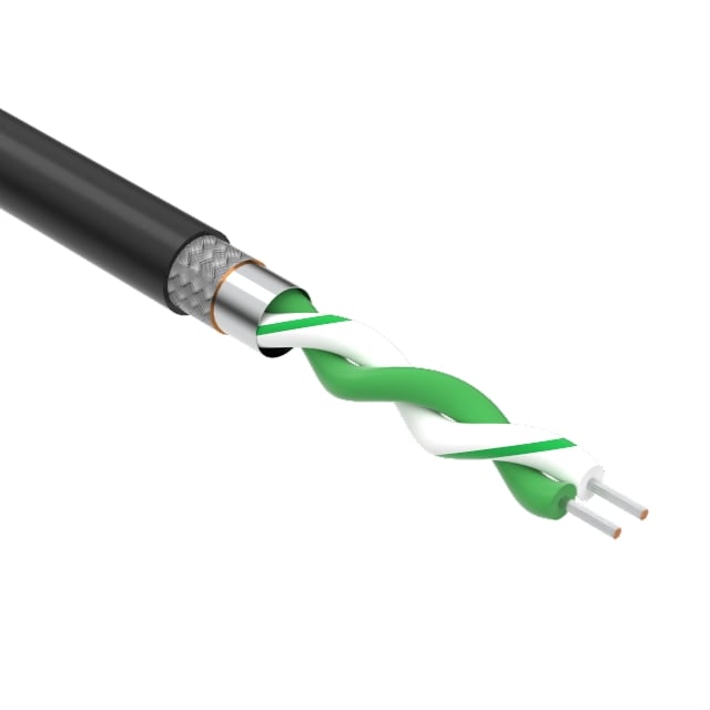 【30-03846】CABLE 2C 26AWG  BLACK[Digi-Spool™, Continous Spool]