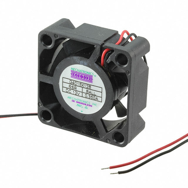 【G4015X12B-RSR】FAN AXIAL 40X15MM 12VDC WIRE