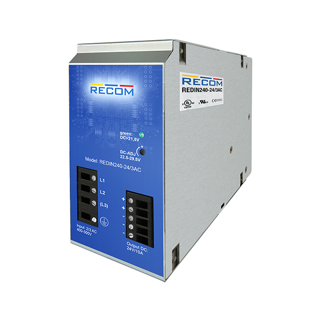 【REDIN240-24/3AC】AC/DC DIN RAIL SUPPLY 24V 240W