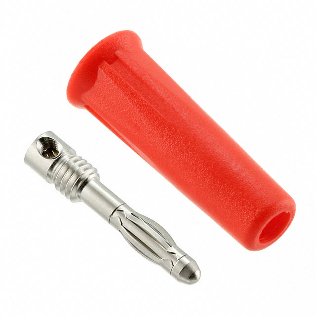 【CT2011-2】CONN BANANA PLUG SOLDERLESS RED