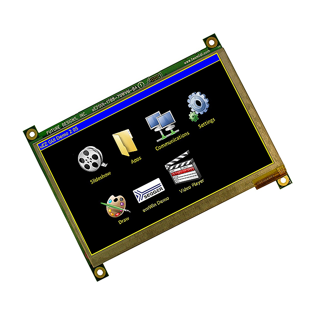 【UEZGUI-1788-70WVM-BA】7.0" PCAP TOUCH LCD GUI MODULE