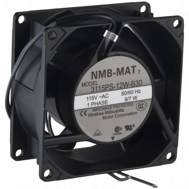 【3115PS-12W-B30-A00】FAN AXIAL 80X38MM 115VAC WIRE