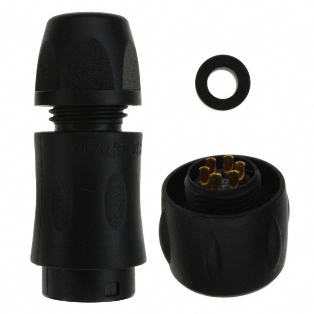 【UTS6JC10E6P】CONN PLUG MALE 6P GOLD SLDR CUP