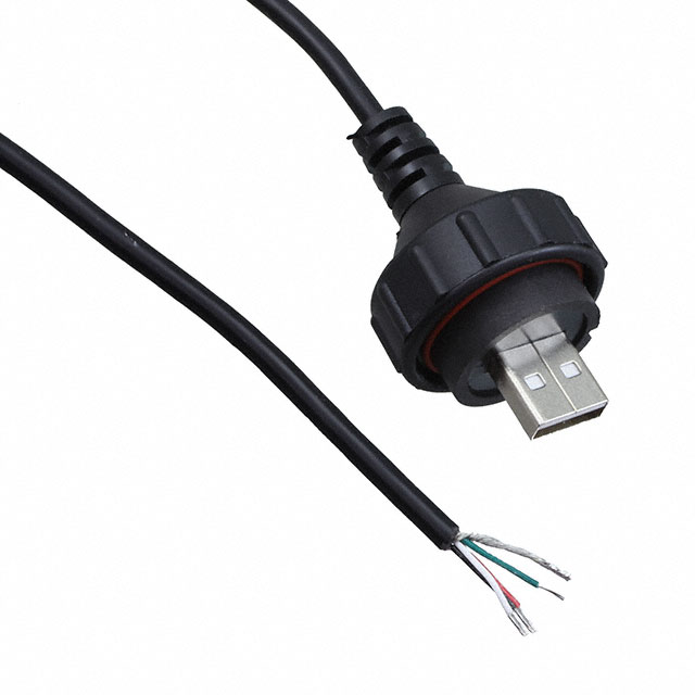 【DCM-USBAB-R5】CBL USB2.0 A PLUG-OPEN W/COUPL