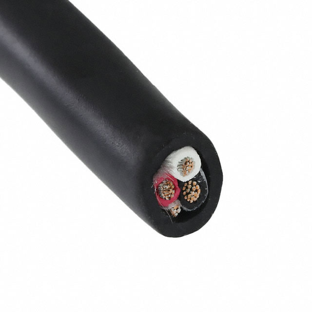 【45463 BK199】CABLE 3COND 20AWG BLK SHLD FEET