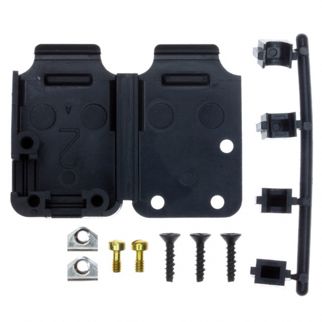 【5207908-4】CONN BACKSHELL 15P 90/180DEG BLK