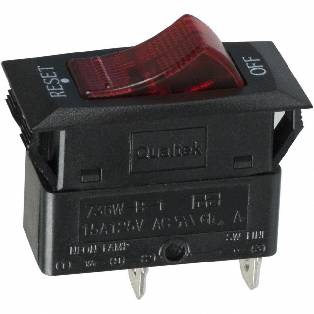 【736W-B/102】CIR BRKR THRM 15A 125VAC ROCKER[バルク]