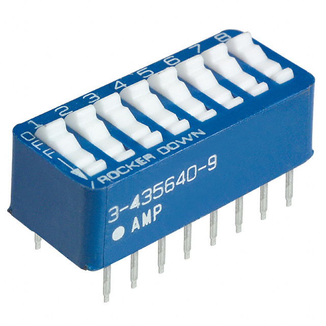 【3-5435640-9】SWITCH ROCKER DIP SPST 0.06A 5V