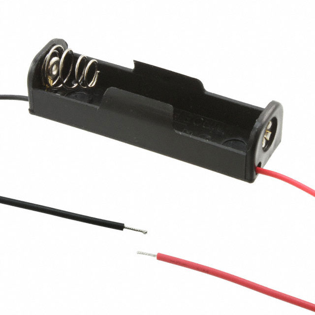 【2461】BATTERY HOLDER AA 6" WIRE LEADS