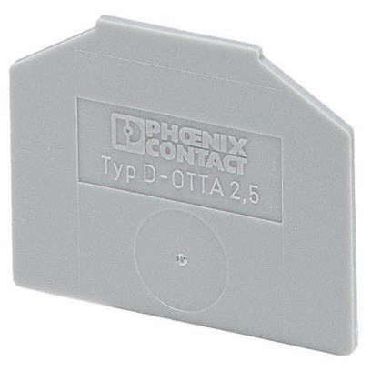 CONN TERM BLK END PLATE RAIL GRY【0790417】